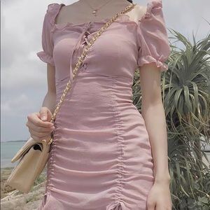PInk ruffle dress